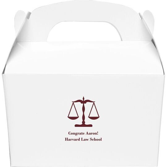 Scales of Justice Gable Favor Boxes